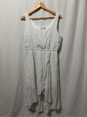 Temperance white embroidered design dress boho